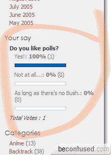 An ajax web poll. It looks pretty good already so I didn't make any changes to the looks.
