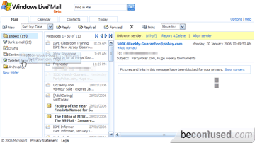 You can now drag-and-drop email messages into folders.