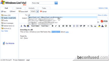 Filters email address as you type.