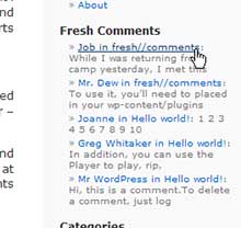 Using Fresh Comment widget in your sidebar.