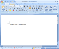 Word has it that Word has a new user interface.