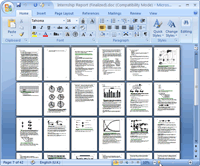 You can zoom easily with the new Word 2007.