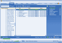 Windows Media Player 10's three-column library.
