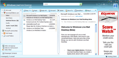 Searches are performed as you type, the results get narrowed down. This turquiose color is the default one in Windows Live Mail Desktop. Click to enlarge.