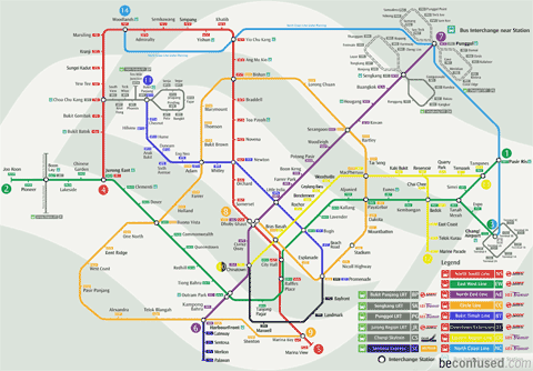 Possible map of the future of Singapore MRT stations. Click on the image to enlarge, it will open into a new windows.