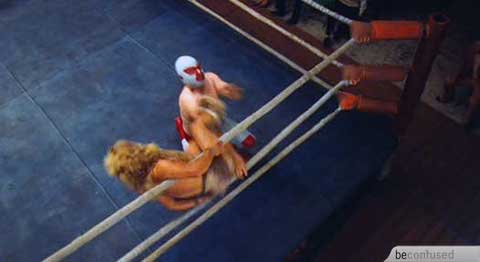 He likes wrestling and decided to give it a go at Lucha Libre - a wrestling tourament - to earn some money.