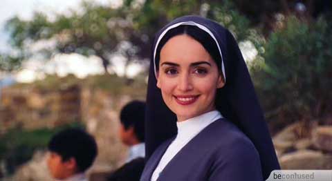 Sister Encarnacion looks pretty here. Nacho seems interested.
