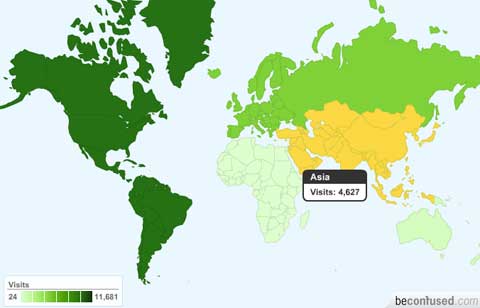 You can see where my visitors are coming from.